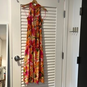 Nicole Miller Halter Floral Dress Size Small